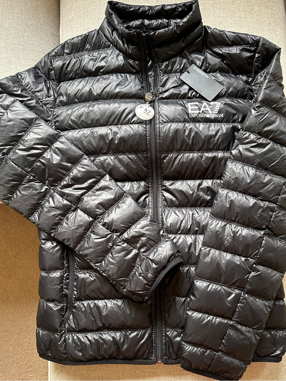 Emporio Armani Men’s Black Quilted Puffer Jacket
